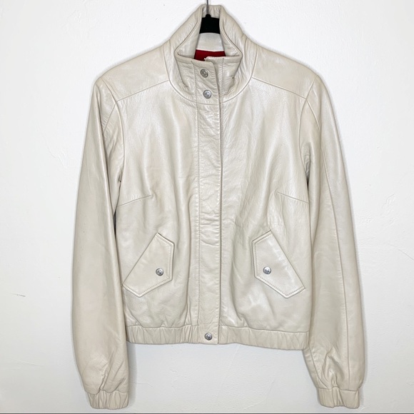 Ulla Johnson Jackets & Blazers - Ulla Johnson beige lamb skin leather zip jacket